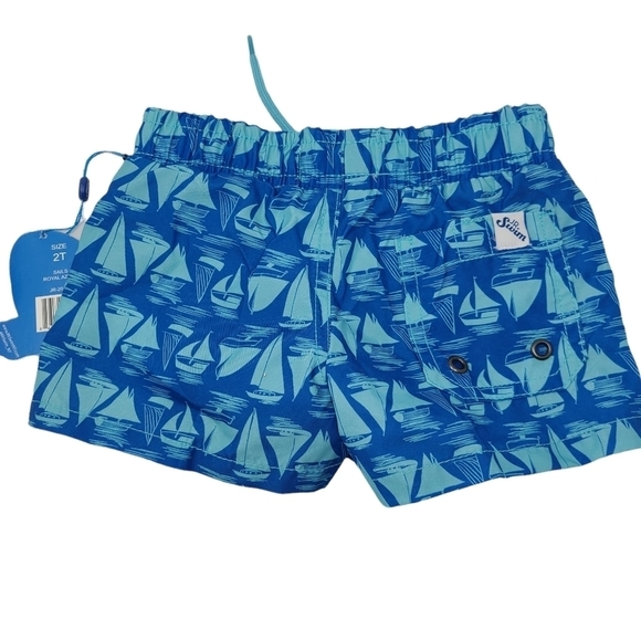 NWT Jr.Swim‎ Sails Swim Shorts Blue Sz 2T - Picture 2 of 2